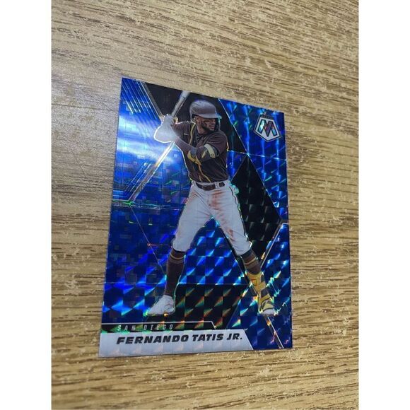 2021 Fernando tatis jr panini mosaic #123 blue great condition - Picture 3 of 4